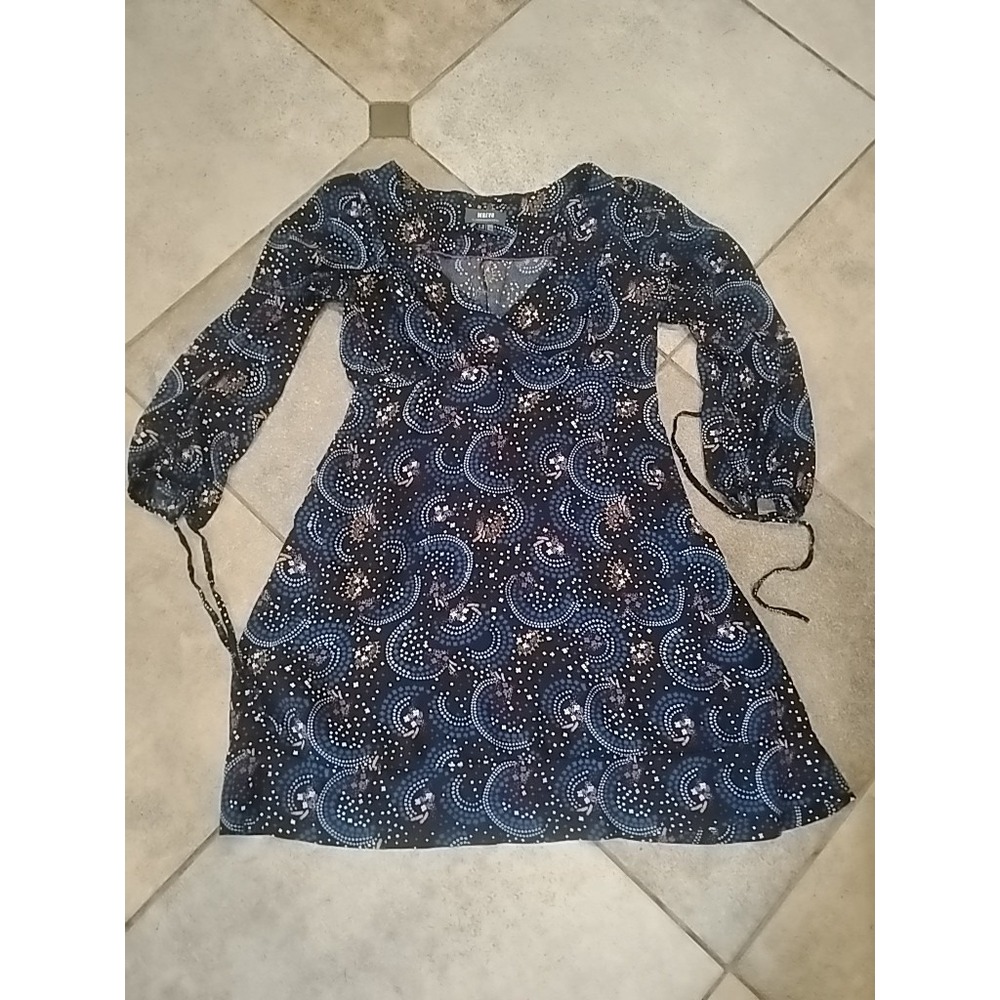 Anthropologie Maeve Gianna A-Line Blue Celestial Print Dress Size 4P